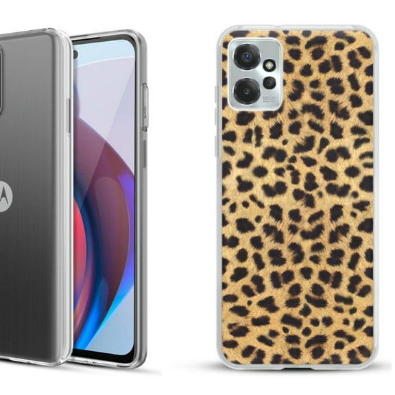 OneToughShield ® Compatible with Motorola Moto G Power 5G 2023 Fashion Phone Case - Cheetah Gold/Black