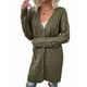 thumbnail image 3 of Suéter Cárdigan de Larga para Mujer, Otoño e Invierno, Tejido de Punto , con Botones Delanteros, Abrigo Verde M, 3 of 8