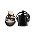 thumbnail image 4 of BLISSFUL STEP Pointed Toe Double Knotted Block Heel Slide Sandals for Women, 4 of 4