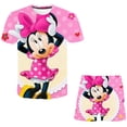 thumbnail image 1 of Conjuntos de ropa de Mickey Mouse para niñas, camisetas de la serie Disney + Pantalones cortos, ropa de verano, disfraces informales de dibujos animados, trajes de 1 a 14 años, 7T Gao Jinjia LED, 1 of 2