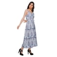 thumbnail image 3 of Moomaya Cotton V Neck Sleeveless Long maxi Dress Spaghetti Strap Casual Clothing, 3 of 6