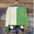 thumbnail image 5 of WTXUE St. Patrick's Day Sweatshirt Crewneck Pullover Tops Business Casual Sweatshirt St Patricks Long Sleeve Oversized Sweatshirt Irish Shamrock Pullover Tops Women's St Patrick's Day Tops White Xl, 5 of 7