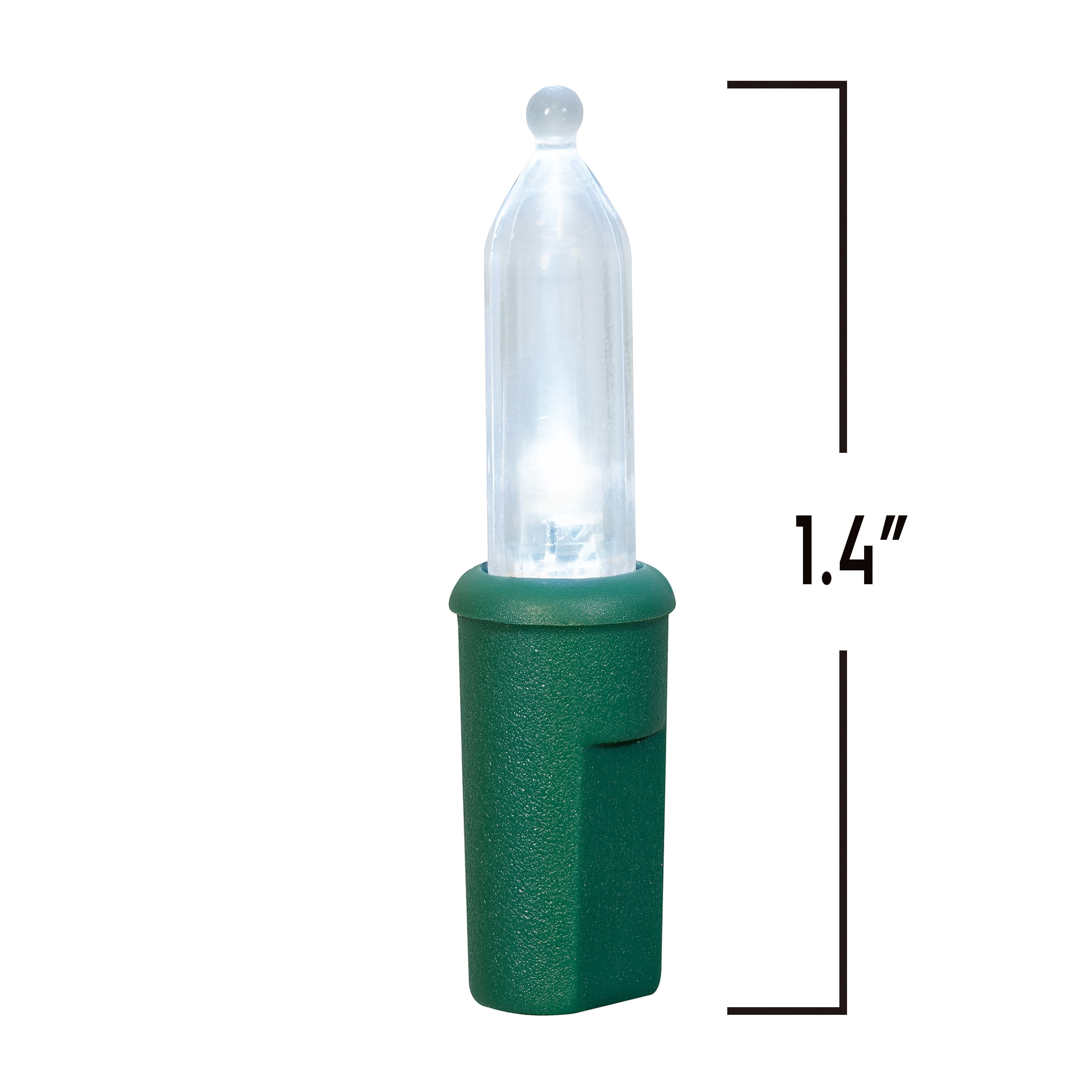 Indoor/Outdoor 100-Count LED Mini Christmas String Lights, Cool White, Green Wire, 19.5', by Holiday Time