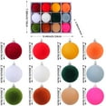 thumbnail image 3 of 24Pcs Colorful Sphere Ornament Flocking Baubles for Festival Tree Embellishment Christmas Tree Accessories, 3 of 8