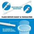thumbnail image 7 of G128 - 6 Feet Tangle Free Spinning Flagpole (White) Canada Double Sided Brass Grommets Embroidered 3x5 ft (Flag Included) Aluminum Flag Pole, 7 of 7