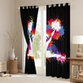 thumbnail image 3 of Castle Fairy Girly Dreamy Dance Blackout Curtains Set of 2 (52x84 Each) for Female Women,Cheer Theme Window Curtains,Graffiti Splash Curtains and Drapes,Super Cozy Room Decor, 3 of 6