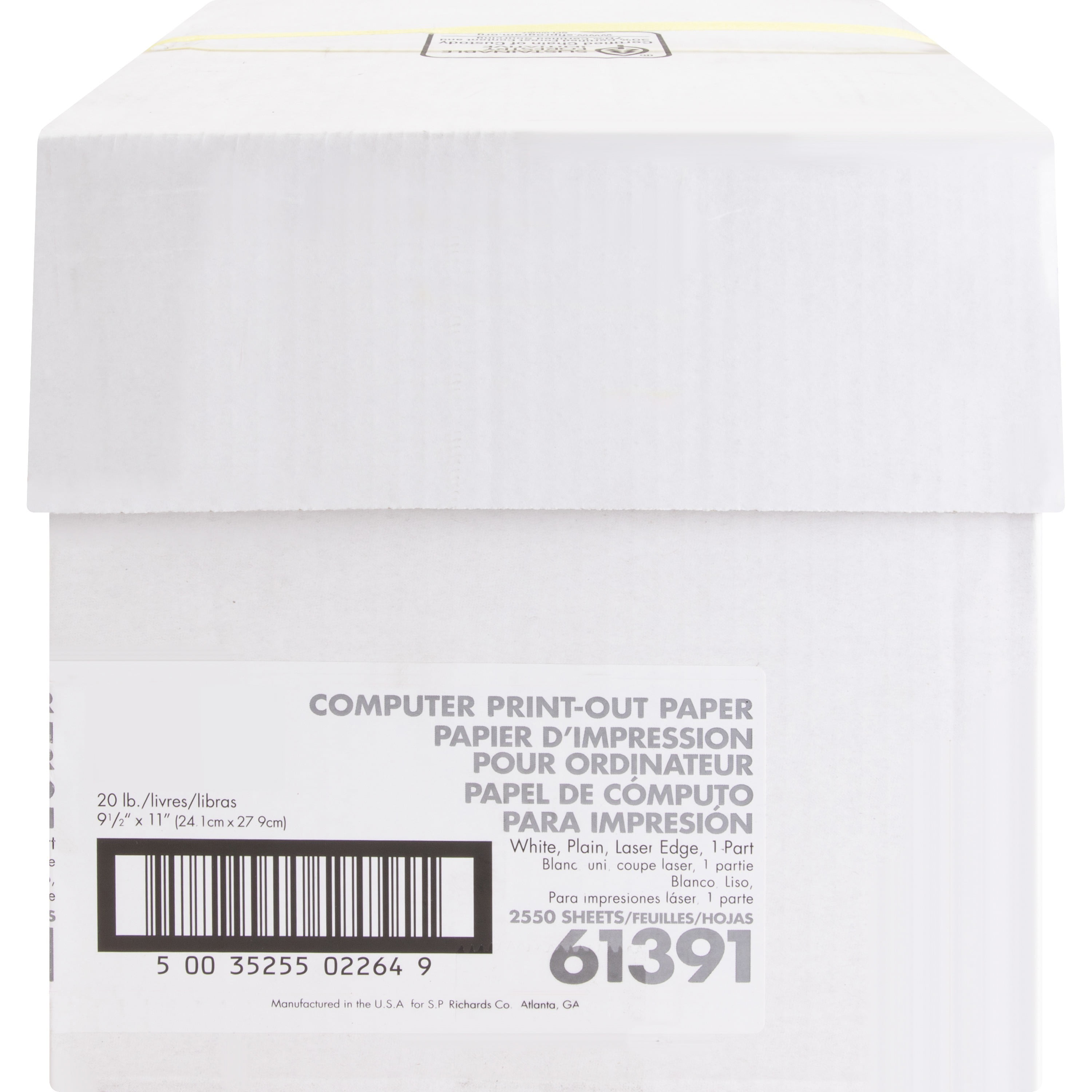 Sparco Computer Paper White 14-7//8 x 11 Inches 20 lbs. Plain 2400-Sheet//Count SPR02174