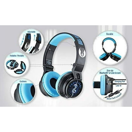 eKids - Star Wars B50 Wireless On-Ear Headphones - Yellow/White