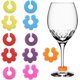 thumbnail image 1 of Marcadores de silicona ZHAOCHENG para copas de vino 12 piezas identificadores de vino, 1 of 5