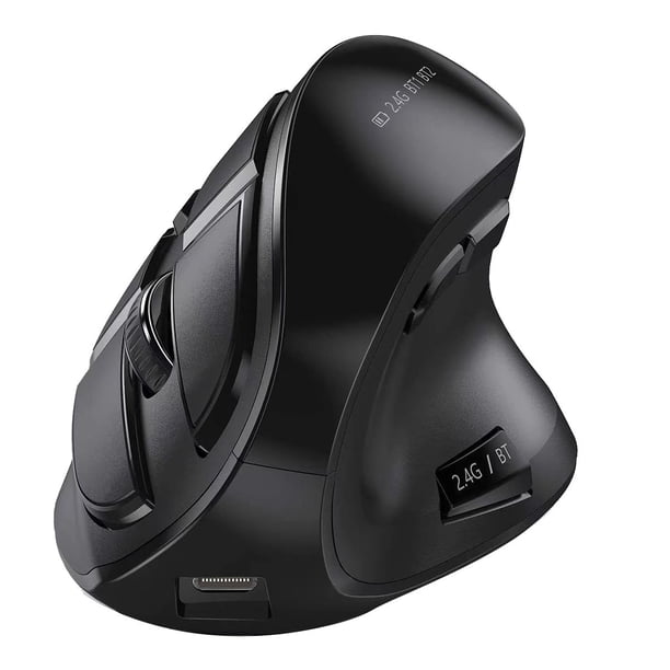 RatóN InaláMbrico Vertical Bluetooth RatóN InaláMbrico USB Recargable RatóN ErgonóMico para PC Tablet Laptop Notebok-A