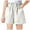 White-02, variant on Ugoldhm Girls' Belted Pleated Shorts (3-13Y) Cotton Sport Shorts Summer Everyday Wear,Adjustable Waist
