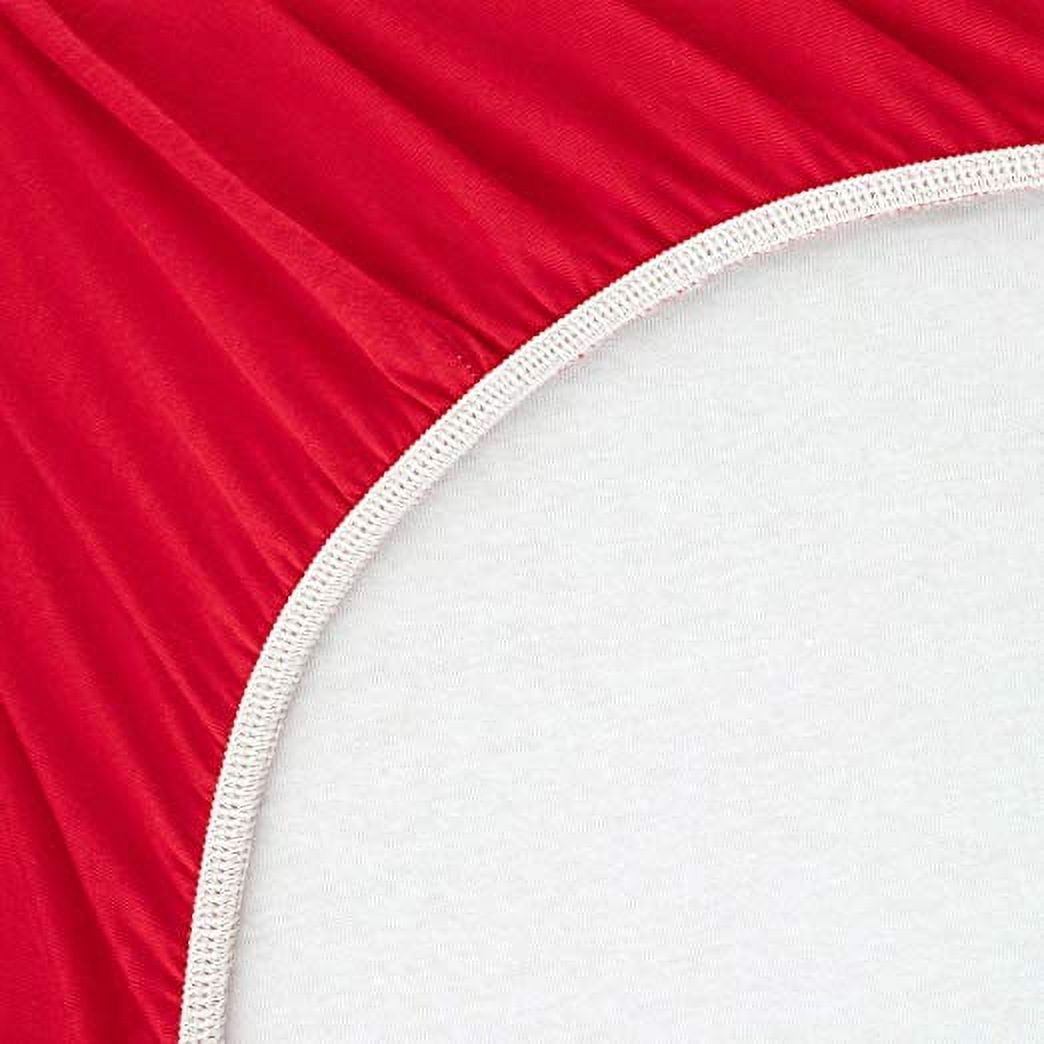 SheetWorld Fitted Pack N Play Playard Sheet Compatible with Century Play On Square Playard 38 x 38 inches, 100% Cotton Jersey, Hypoallergenic, Solid Red