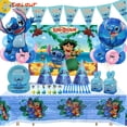 thumbnail image 2 of Disney Stitch Themed Disposable Tableware Paper Plates For Child Favors Birthday Baby Shower Supplies Lilo & Stitch Party Decor Gao Jinjia LED, 2 of 2