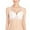 Beige, variant on Full-Coverage Bra Women No Underwire Bra Thin Cup Comfortable Lace Underwear V-Neck Seamless Bra Feature Hook and Eye Closure Padded Bra Style Y-498 , Khaki M