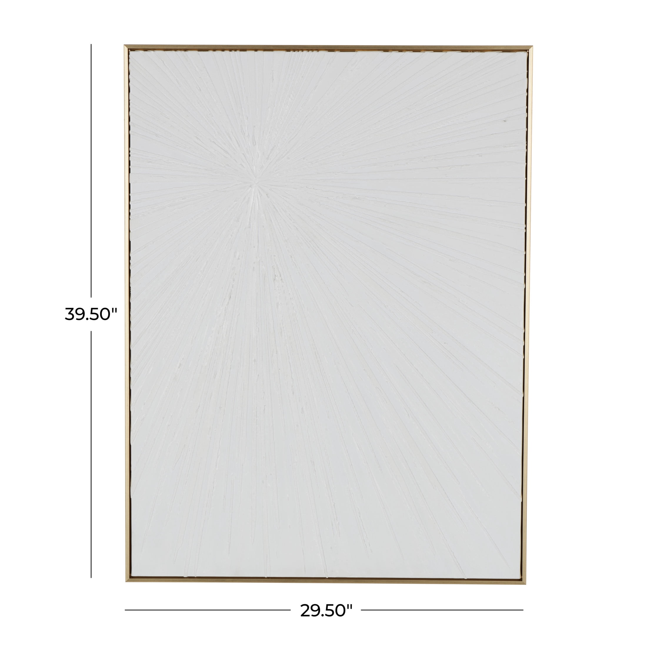 30" x 40" Textured Starburst Framed Wall Art with Gold Frame, by DecMode