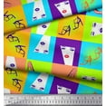 thumbnail image 2 of Soimoi Modal Satin Tissu Femmes Visage & Talons Hauts Mode Impression Couture Tissu Yard 42 Pouces de Large, 2 of 3