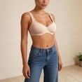 thumbnail image 4 of Women's Push up Bra with Underwire Solid Color Adjustable Straps Seamless Comfortable Bra Beige 38B, 4 of 6