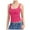 Hot Pink, variant on Women's Polyester/Spandex Square Neck Tank Top - Sleeveless, Double Lined for Basic Wear
