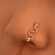 thumbnail image 2 of Clip nasal de metal en forma de U sin perforaciones, clavo falso en forma de serpiente, anillo nasal, joyería para perforaciones humanas para hombres y mujeres, 2 of 6