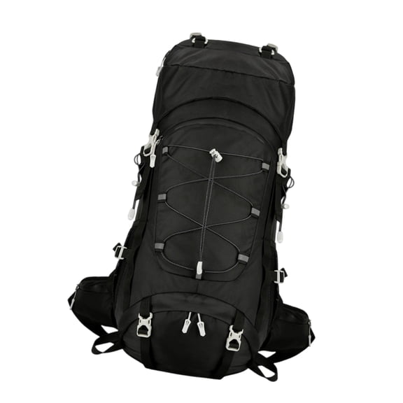 60L Large Capacity Hiking Backpack Water Resistant Polyester Trekking Backpack Multipocket For Mountaineering Camping