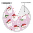 thumbnail image 4 of Faldas para árbol de Navidad de 30 pulgadas con texto "Merry Christmas", tapete para árbol de Navidad para vacaciones de invierno, falda para árbol de Navidad para decoraciones navideñas rústicas, 4 of 8