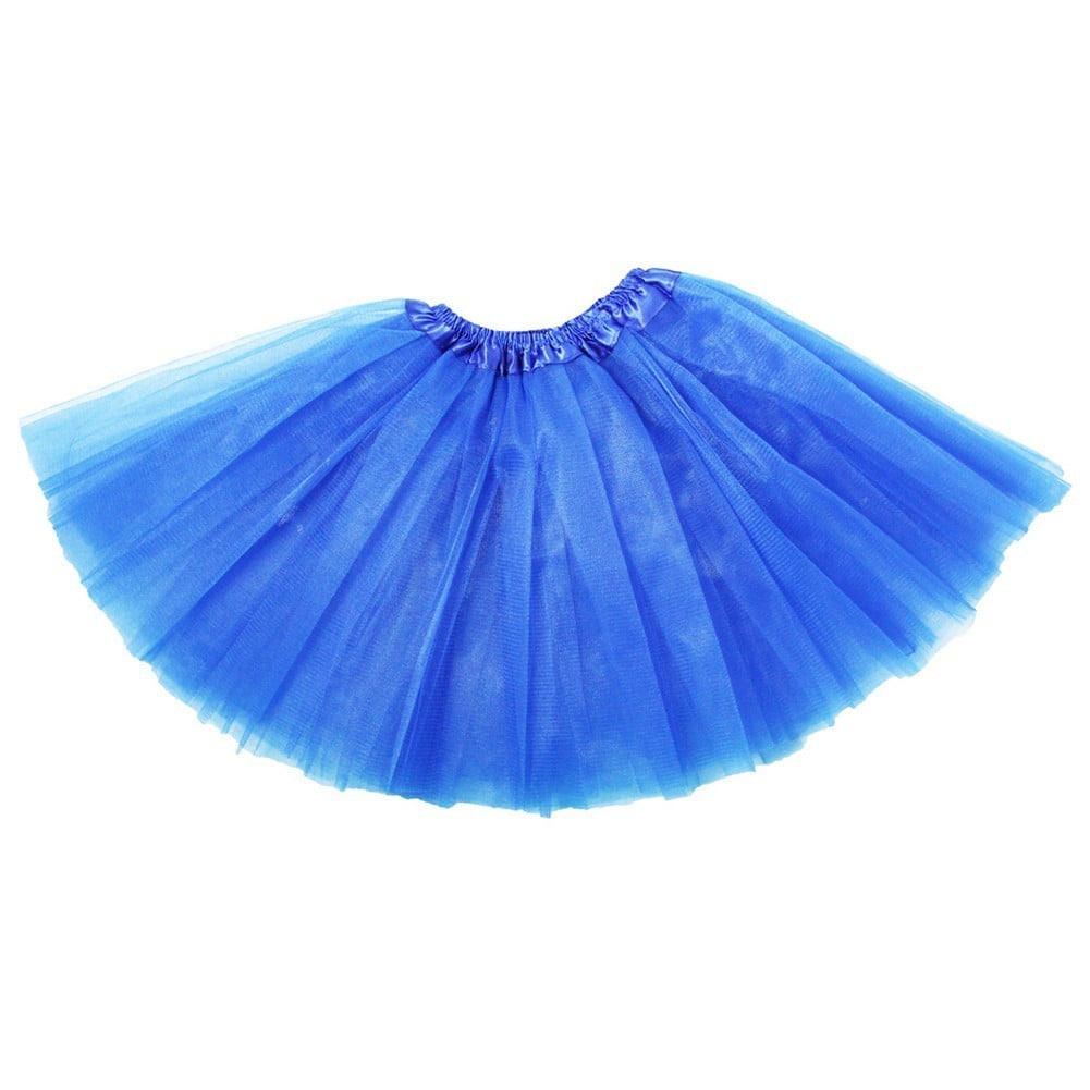 Little Girls Royal Blue Satin Elastic Waist Ballet Tutu Skirt 2-8Y ...