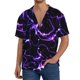 thumbnail image 1 of Balery Galaxy Lightning Camisa Casual de Manga Corta con Botones para Hombre, Texturizada, Estilo Cubano, para Playa, Verano-XX-Large, 1 of 5