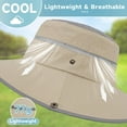 thumbnail image 4 of OZERO Sun Hat for Men Women: Fishing Hat Wide Brim UV Protection Bucket Boonie Hats Waterproof Summer Beach Hiking, 4 of 7