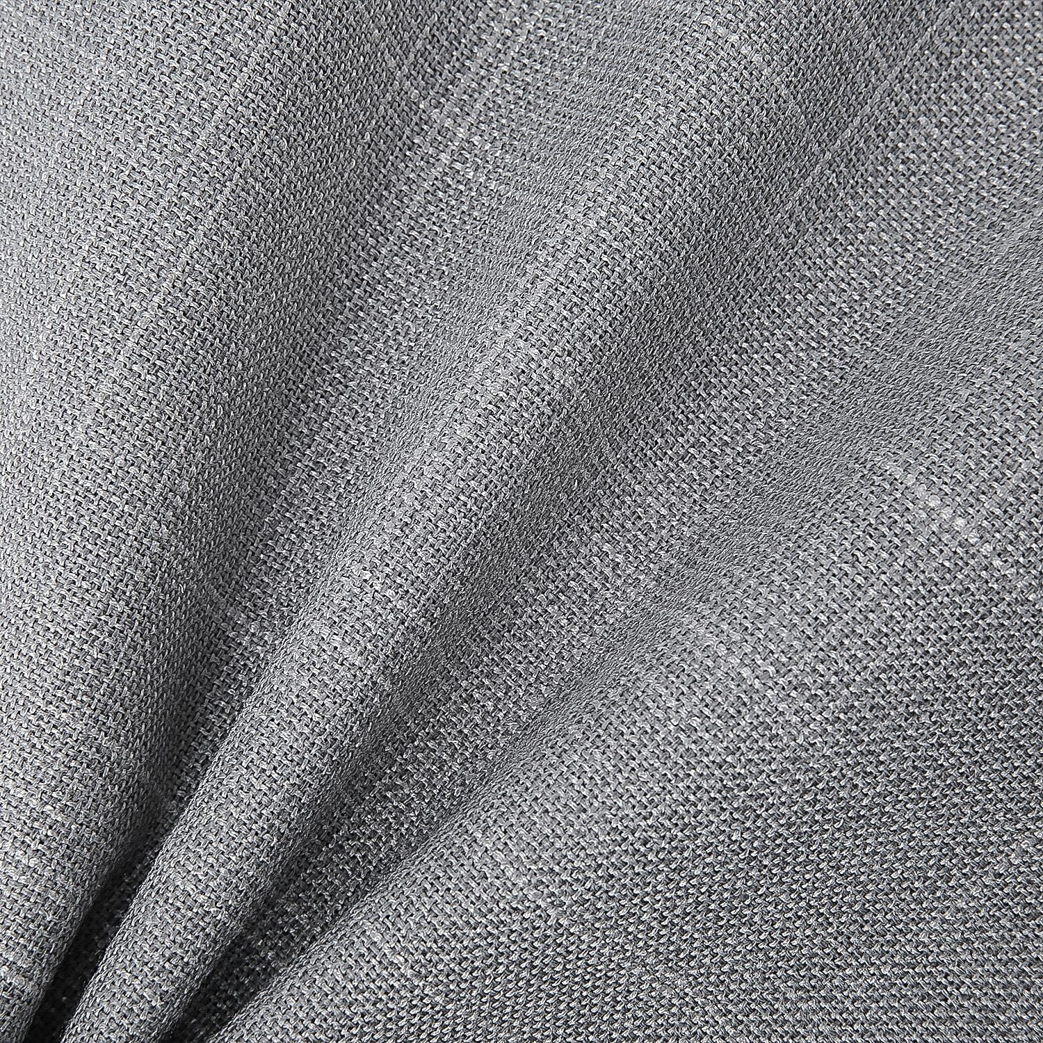 Phantoscope Soft Textured Linen-Look Decorative Throw Pillow, 18 x 18 in, Light Gray, 1 Pack