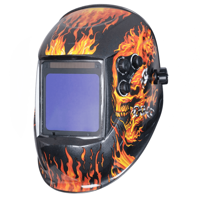 Careta de Soldar con Oscurecimiento Automático Grado Óptico 1/1/1/1, Ventana Amplia 100x97 mm Tecnología Color Real con 4 Sensores de Arco, Casco Protector para Soldadura MIG, MAG y MMA