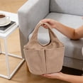 thumbnail image 6 of HOZVOMI Women's Corduroy Tote Bag, Small Shoulder Handbag with Striped Design, Casual Furry Handheld Purse for Daily Shopping, Commute and Strolling, 6 of 6
