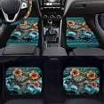 thumbnail image 3 of Pzuqiu Hawaii Turtle Car Floor Mats Full Set 5 Piece Car Steering Wheel Cover All Weather Full Set Front & Rear Floor Mats Easy to Install Removable Automotive Accessories for SUV, Vans,Sedan,Truck, 3 of 6
