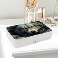thumbnail image 6 of Wolf Portable PU Leather Jewelry Box Organizer with Removable Compartment, Necklace Holder, Bracelet Holder, 6 of 6