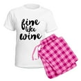 thumbnail image 5 of CafePress - Fine Like Wine Women's Light Pajamas - Women's Short Sleeve Print T-Shirt and Pants Light Cotton Pajama Set, 5 of 7