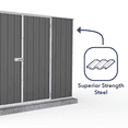 thumbnail image 3 of Absco Sheds Premier 10 x 7 ft. Galvanized Steel and Metal Storage Shed, Gray, 3 of 8
