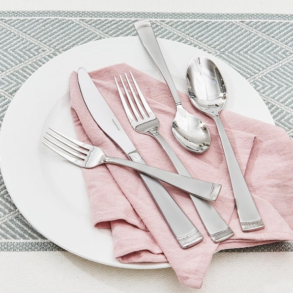 Silverware Set, 30-Piece Flatware Set for 6, 18/10 Stainless Steel Cutlery Set with Bead Edge, Utensil for Kitchen, Home, Party, Wedding, Mirror Polished, Dishwasher Safe