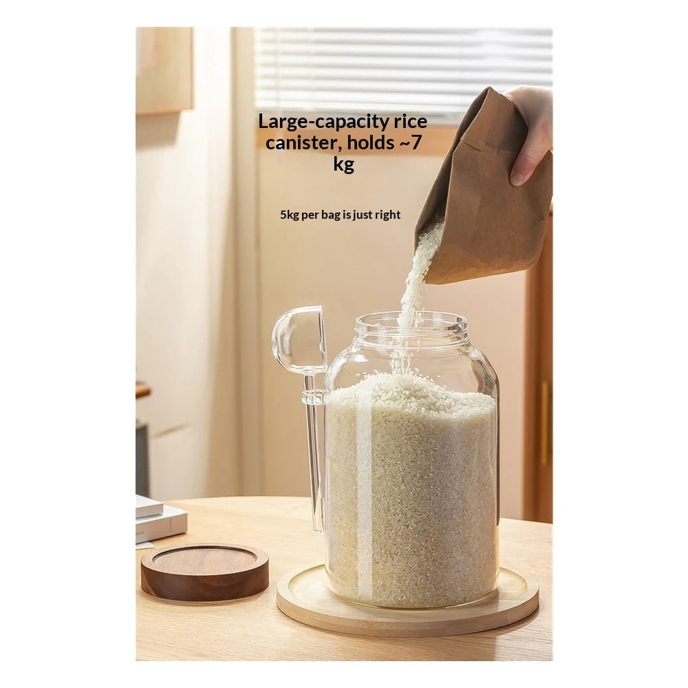 Glass Jar with Lid , Borosilicate Large Glass Flour Sugar Storage Containers for Tea,Cereal, Egg and More,Leak-proof Screw Lid (1 Spoons)1250ml