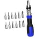 thumbnail image 1 of Destornillador de trinquete de precisión, herramientas de reparación de bricolaje que ahorran mano de obra para electrónica de automóvil Cabeza ajustable azul, 1 of 8