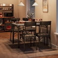 thumbnail image 1 of Ourlova Dining Table Set for 4, Kitchen Table with 4 Upholstered Chairs, 5 Piece Dining Room Table Set, Rectangular Kitchen Table Set for Small Space, Apartment, Home, Studio, Retro Gray, 1 of 5