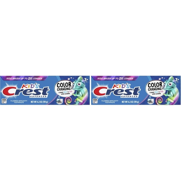 Pasta de dientes Crest Oral Care, chicle con flúor, anticaries, 3 años o más