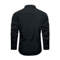 thumbnail image 4 of VgaVtl Black Long Sleeve Shirts for Men Fall Winter Collared Quick Drying Going Out Button Slim Mens Plus Size Shirts, 4 of 9