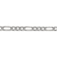 thumbnail image 2 of Sterling Silver 7.25mm Pave Flat Figaro Chain (20 X 7.25) Made In Italy qff200-20, 2 of 5