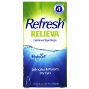 Refresh Relieva Lubricant Eye Drops, Lubricates & Protects Dry Eyes, 0.33 FL OZ
