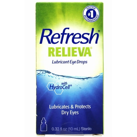 Refresh Relieva Lubricant Eye Drops, Lubricates & Protects Dry Eyes, 0.33 FL OZ