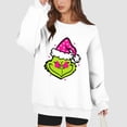 thumbnail image 4 of Oversized Christmas Sweatshirts for Women Xmas Crewneck Pullover Long Sleeve Funny Cute 4-White M, 4 of 5