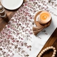 thumbnail image 3 of Brown Eucalyptus Leaves Table Runner - 70 Inch Long Spring Leaves Plants Country Cotton and Linen Blended Dress Scarves Farmhouse Table Runner for Kitchen Dining, Coffee Table, 13" x 70", 3 of 8
