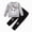 H226-Grey, variant on TOWED22 Baby Girl Clothes Toddler Fall Winter Outfits Cute Long Sleeve Striped Ruffle Shirt and Flared Pants Set,Grey,3-4 Y