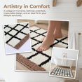 thumbnail image 2 of REGALWOVEN Bathroom Rugs Checkered Extra Soft Absorbent Plush Bath Mat, Non Slip Machine Washable Brown 32" x 20", 2 of 6