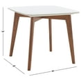 thumbnail image 3 of SAFAVIEH Karin.a Square End Table, White Ceramic Faux Marble/Walnut (20 in. W x 20 in. D x 18 in. H), 3 of 8