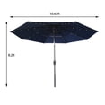 thumbnail image 6 of Mondawe 11 ft Navy Patio Umbrella - 3-Tier Vented Top Design, Waterproof Fabric for Outdoor Patio, 6 of 9